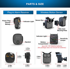 Driveway Alarm 1/2 Mile Long Range Wireless Alarm Outdoor Weather Resistant
