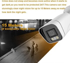 2MP Bullet TVI AHD CCTV 4IN1 Camera 65ft IR Night Vision Metal Housing 2.8mm