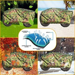 Waterproof ATV Cover, Quad Cover Protects 4 Wheeler from 82 inch Camouflage