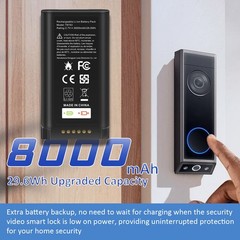E340 8000mAh Rechargeable Battery Pack with USB-C for Eufy Video Doorbell E340