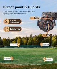 12X ZOOM 8MP 4G Solar Camera Dual lens Camouflage Color Outdoor Hunting Camera