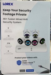 Lorex 4K+ UHD 12MP Wired Security Camera System 6 Cameras 16 Channel 2TB NVR