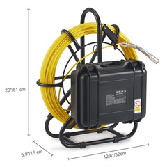 9″ Sewer Camera, 230ft Cable, IP68 Waterproof with 12LEDs & DVR