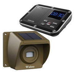 Wuloo Solar Driveway Alarms Wireless Motion Sensor Outdoor Waterproof for Home