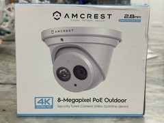 UltraHD 4K (8MP) Outdoor Security IP Turret PoE Camera, 3840×2160, 164 ft Night