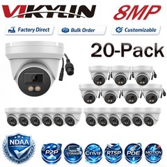 20-Pack Vikylin Full Color 4K 8MP Outdoor POE IP Camera Motion Detection w/ MIC
