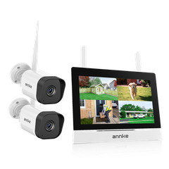 ANNKE 5MP 3MP Wireless Security Camera System 7″ Monitor 4CH NVR Two Way Audio
