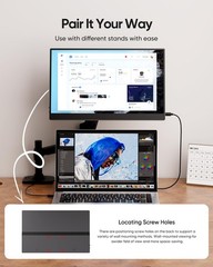 Cjkao Portable Monitor 15.6 Fhd 1080P Display Ultra-Slim Ips Screen W/Smart