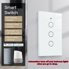 1 Gang 2.4GHz Wi-Fi Smart Wall Touch Switches Remote Control Smart Life/Tuya App