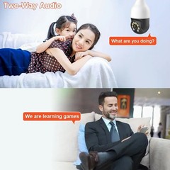 5MP 5G WIFI Bulb Camera TUYA Smart Life PTZ Outdoor Cam Work with Alaxa Google