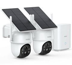 2K QHD 3.0-MP Dual-Band Wi-Fi® Outdoor AI-Smart Solar Security Camera Kit…