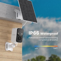 Solar Security Cameras Wireless Outdoor, Free Cloud Storage, WiFi Cameras for…