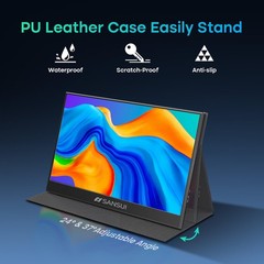 Sansui Portable Monitor 15.6 Inch Fhd 1080P Travel Monitor For Laptop Usb C
