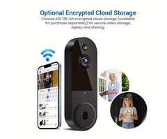 Camera 1080p with Clear Night Vision, Smart Video Door Bell WiFi Battery powered