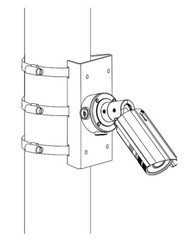Hikvision DS-1275ZJ PM Universal Vertical Pole Mount Bracket Adapter