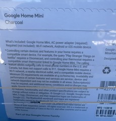 Google Home Mini Smart Assistant – Charcoal NIB SEALED