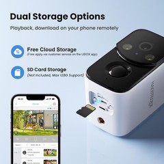 Solar Security Cameras Wireless Outdoor, Free Cloud Storage, WiFi Cameras for…