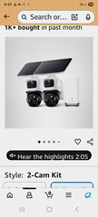 eufy 2-Cam Solar Wireless Wi-Fi Security System HomeBase Night Vision Alexa