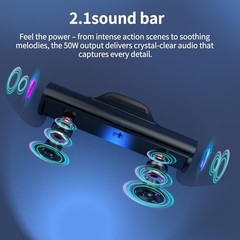 Sound Bar with 2.0CH 60W Peak Power, Bluetooth 5.3, 3 EQ Modes & Black-L03