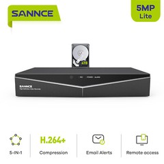 SANNCE 8CH 5IN1 5MP Lite DVR Digital Video Recorder For CCTV Security System