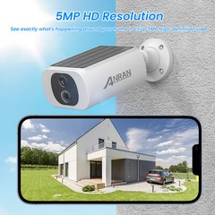 ANRAN 3MP Solar Security Camera Wireless WIFI Battery Rechargeable Home Outdoor