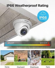 ZOSI 16CH DVR 1080P CCTV Security Remote Access Outdoor Camera System 2TB HDD