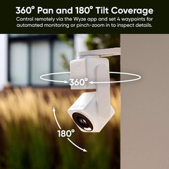 Wyze Cam Pan v4 4K UHD Indoor/Outdoor Plug-In Pan & Tilt Security Camera