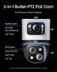 eufy PoE Bullet-PTZ Cam S4 NVR Wired Add On Cam NVR 4K UHD Triple|Refurb