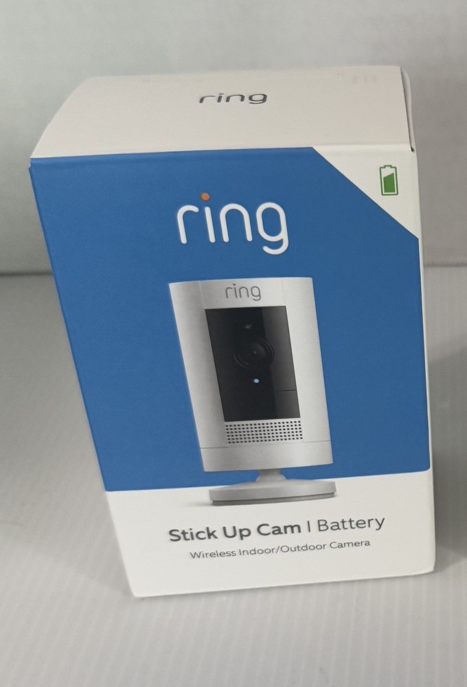 Ring Stick Up Cam Battery Wireless Outdoor/Indoor Camera White New 840268905552