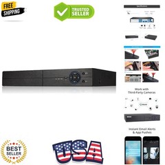 4CH 1080P 5-in-1 HD Analog Hybrid DVR&NVR Supports Up to 5MP Camera+2MP AHD/…