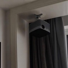 Vertically Mounted Projector Bracket Universal Wall Ceiling 1/4 Screw 360 90