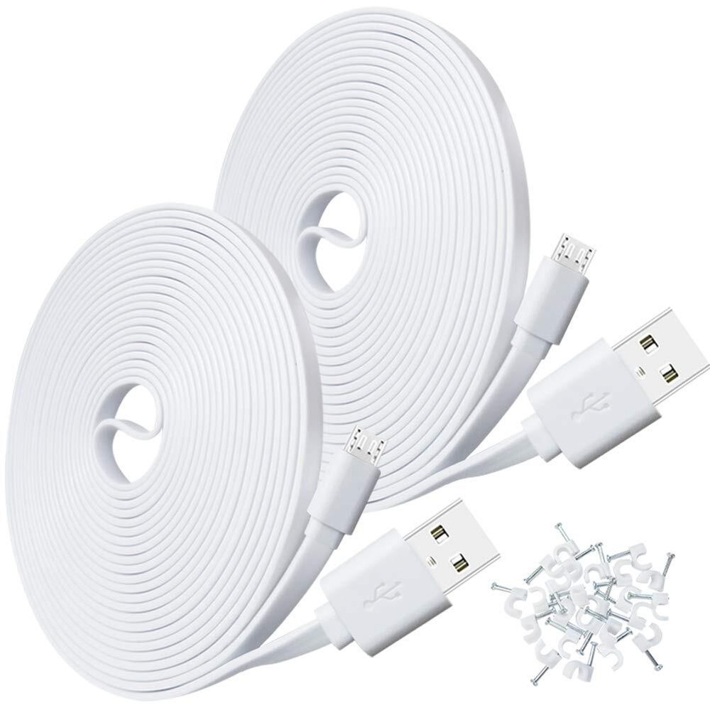 2-Pack 10FT USB Power Extension Cable for Wyze Cam,WyzeCam Pan,YI Home Camera…