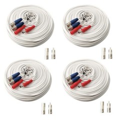 4x 200ft Security Camera BNC Video Power Cable DVR CCTV Surveillance Wire Cord