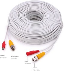 10ft CCTV Cable Security Camera Siamese Wire BNC DC Power Video White Black
