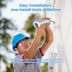 ANRAN 5MP Wireless Solar Security Camera System Outdoor WiFi Home Battery Camer