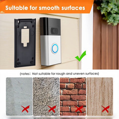 Doorbell Mounting Plates Holder Adjustable Mount Bracket None Drill Adhesive Doo