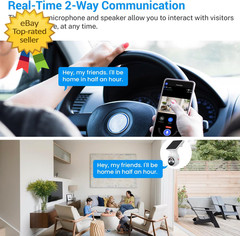 1080P Wireless Security Camera Solar Panel AI Detection Color Night Vision