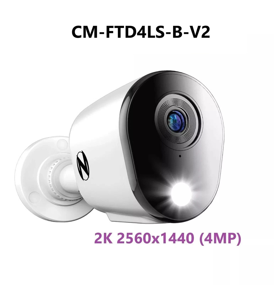 Night Owl CM-FTD4LS-B-V2 2K 2560×1440 (4MP) Wired Add-on Camera with Spotlight