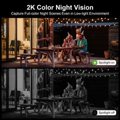 ANRAN Solar Security Floodlight Camera Wireless 2K Outdoor Camera WIFI PTZ Smart