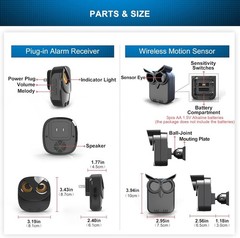 Expandable Wireless Driveway Alarm System – 1 Receiver & 3 Sensors for Safety