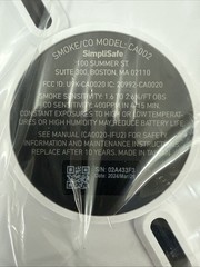 SimpliSafe Smoke & Carbon Monoxide Detector CA002 White CA002 Open Box