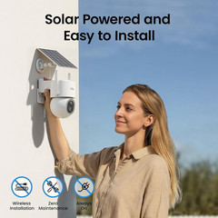 Solarcam D1 Max 4-Cam Kit, 4K Solar Security Cameras Wireless Outdoor, 360° PTZ