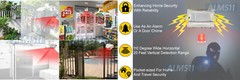 Portable Motion Sensor Alarm And Entrance Alert Chime With 90dB Siren Sound
