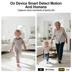 ARCCTV 3MP WiFi Security Camera Indoor Wireless Baby Pet Monitor Home Audio IP65