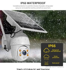 24/7 Solar Powered 4G Security 128GB Flood Light LED PTZ Home Camera Outdoor