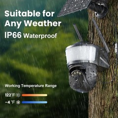 4G LTE Cellular Solar Security Camera Wireless Outdoor, Free Cloud Storage, N…