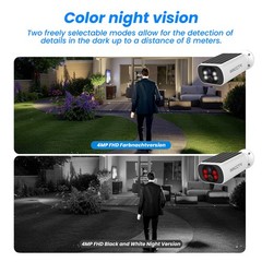 ARCCTV 4MP Solar Security Camera,100% Wire-Free,Color Night Vision & Spotlight