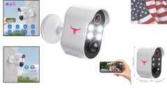 Rechargeable 1080p Wireless Camera with Night Vision & Cloud Storage Essentials