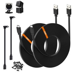 2-Pack 20ft Power Extension Cable Compatible with Wyze Cam v4,Wyze Cam Pan v3…