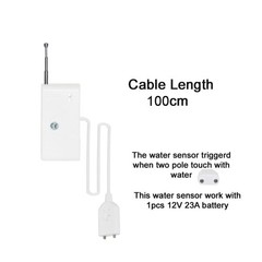 12V 433MHZ Wireless Water leak Sensor Water Leakage Detector For Alarm System E